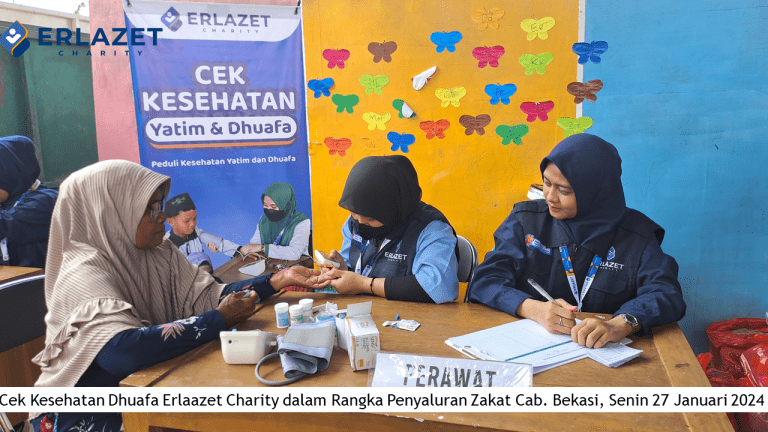 cek kesehatan dhuafa dalam rangka penyaluran zakat di cabang bekasi