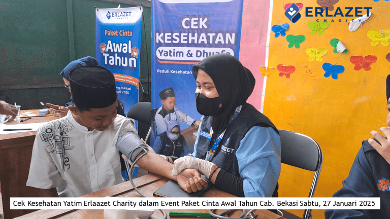 cek kesehatan yatim paket cinta awal tahun di cabang bekasi