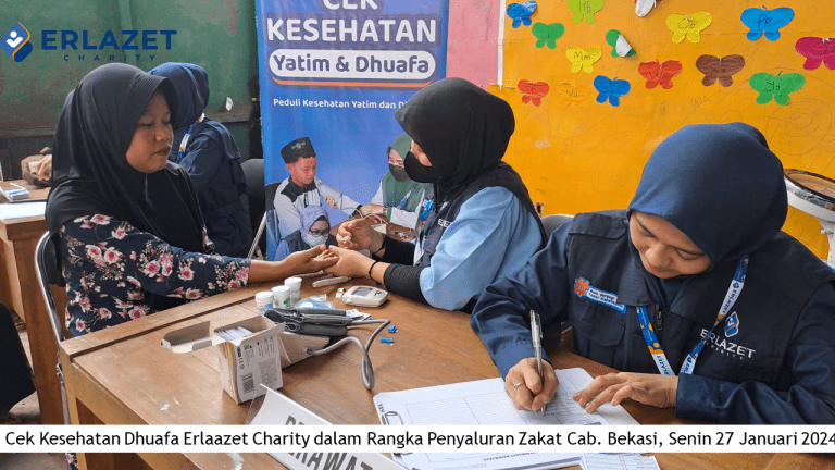 cek kesehatan dhuafa dalam rangka penyaluran zakat di cabang bekasi