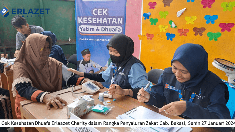 cek kesehatan dhuafa dalam rangka penyaluran zakat di cabang bekasi